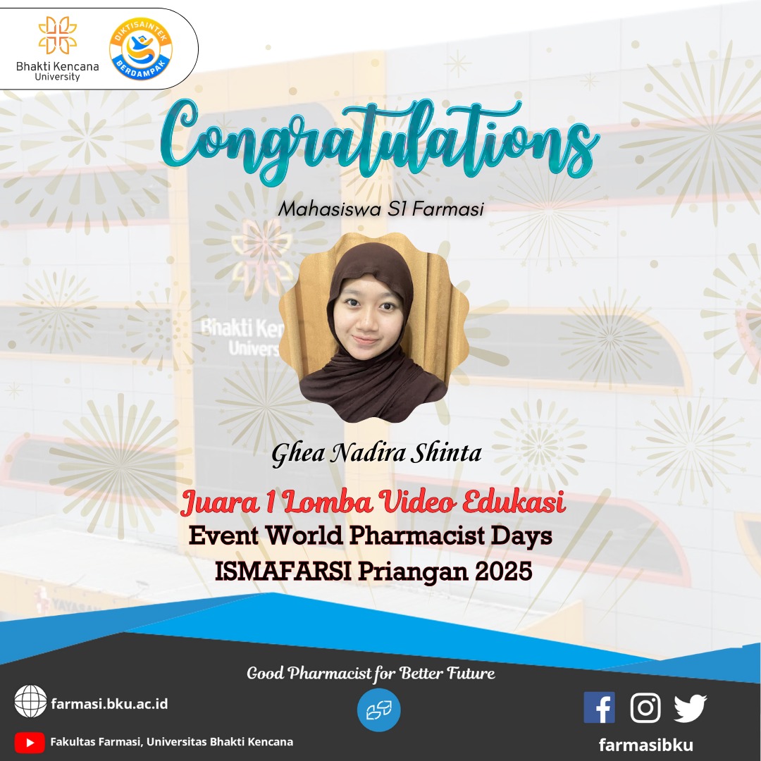 Mahasiswa Farmasi BKU Raih Juara 1 Lomba Video Edukasi di Event World Pharmacist Days ISMAFARSI Priangan 2025
